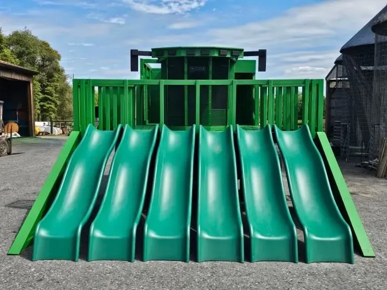 Amish-built combine playground