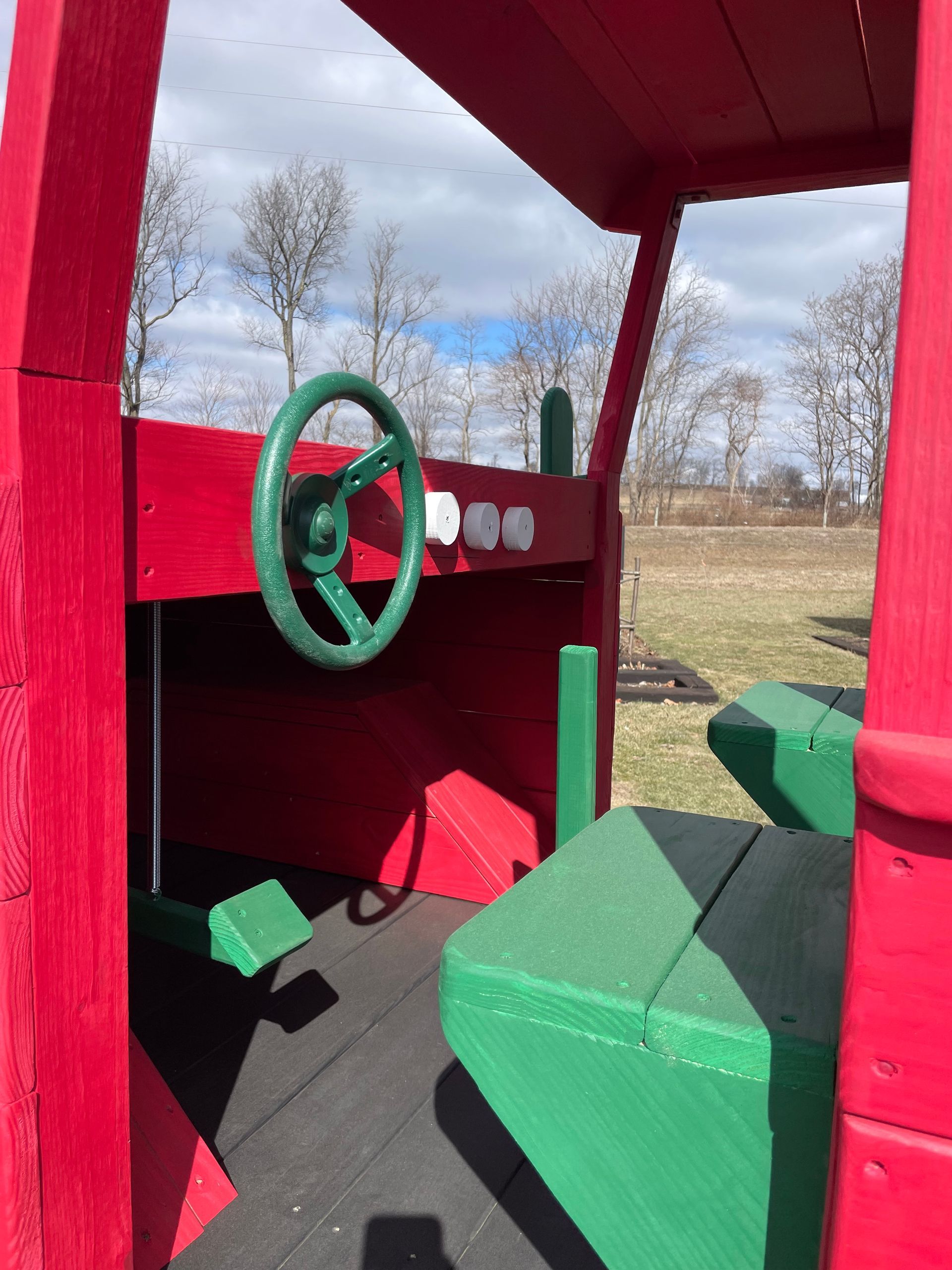 Children's custom wooden Jeep playset handcrafted in Lancaster County.