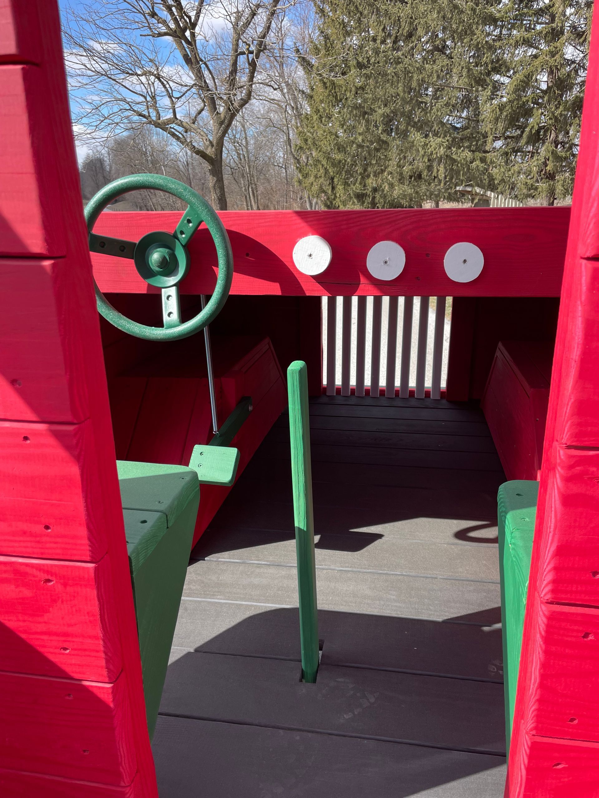 Handcrafted 4x4 Jeep playground designed for imaginative outdoor play.