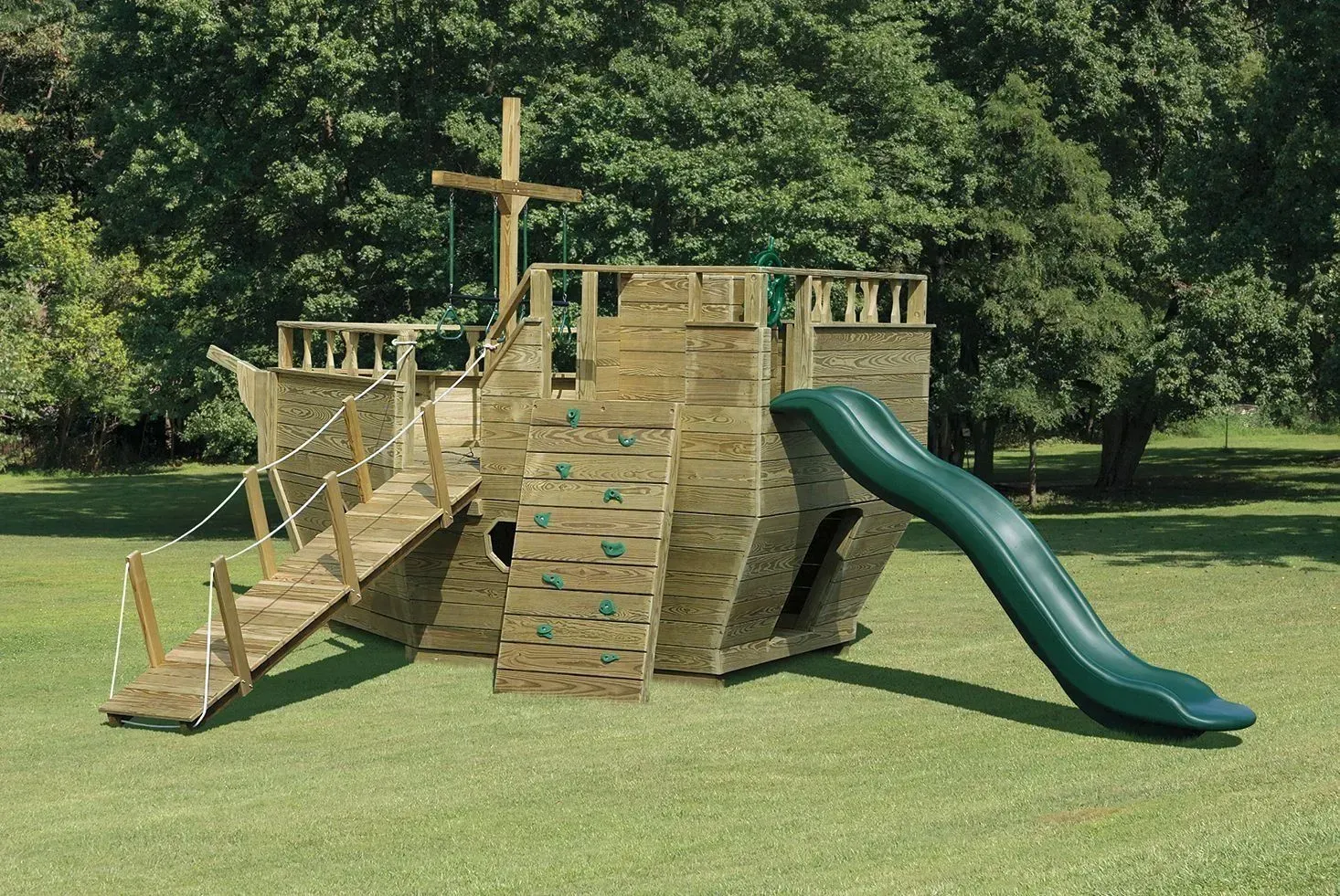 Amish-crafted boat playground equipment built for durability and safety