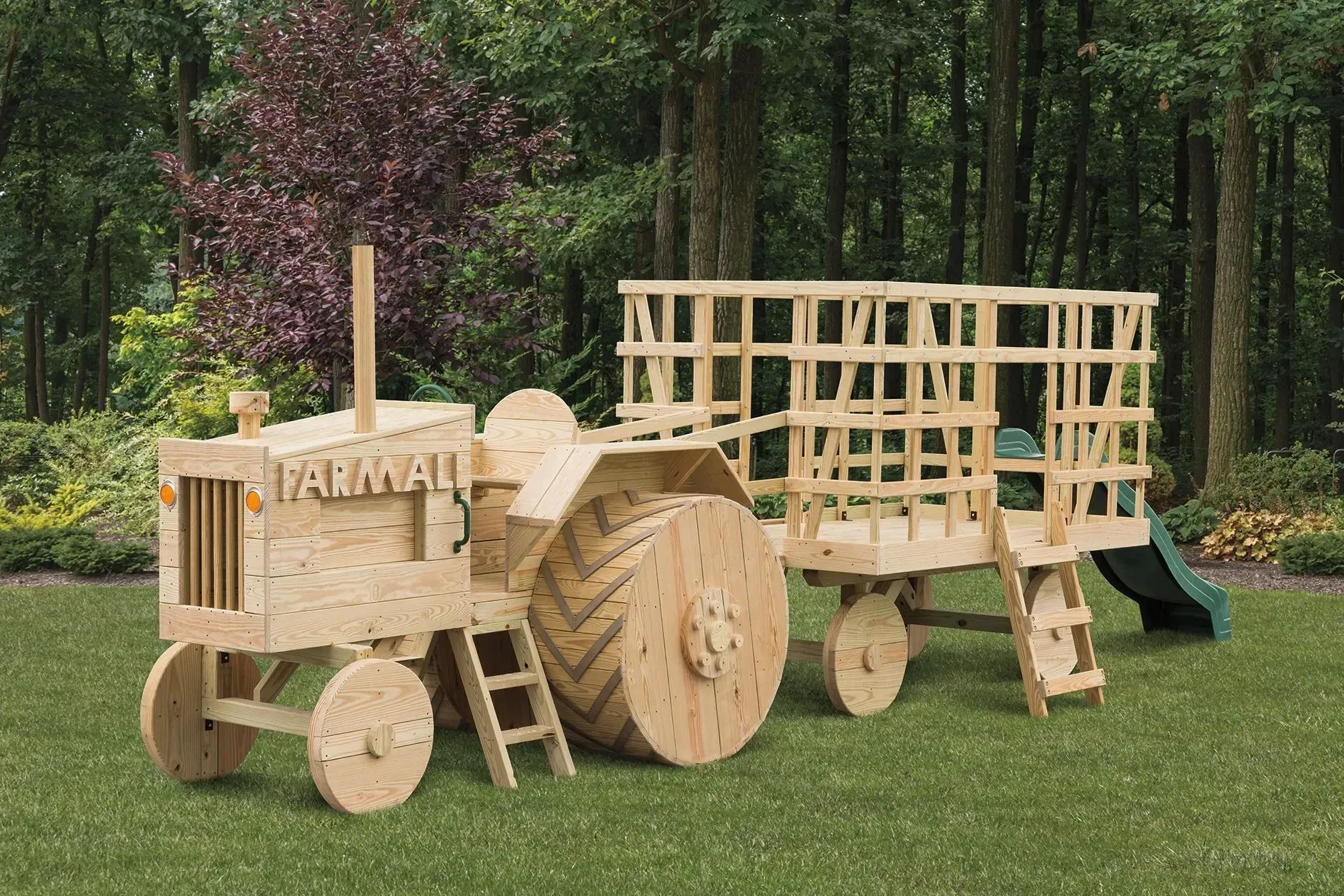 Custom-built outdoor playground for family fun