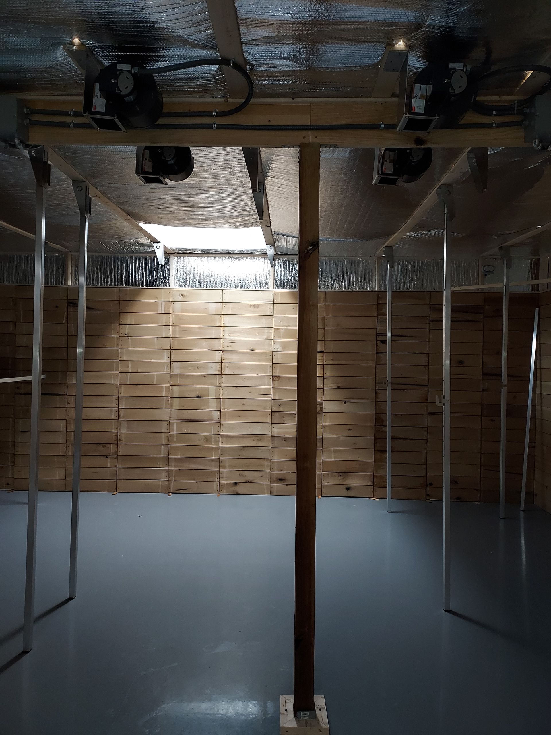 Inside of empty Eco Logic Dry kiln

