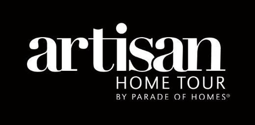 Logo for the Artisan Home Tour by Parade of Homes in white text on a black background.