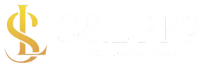 A stylized, golden, monogram-style logo featuring the interlocking letters "S" and "L" on a plain white background.