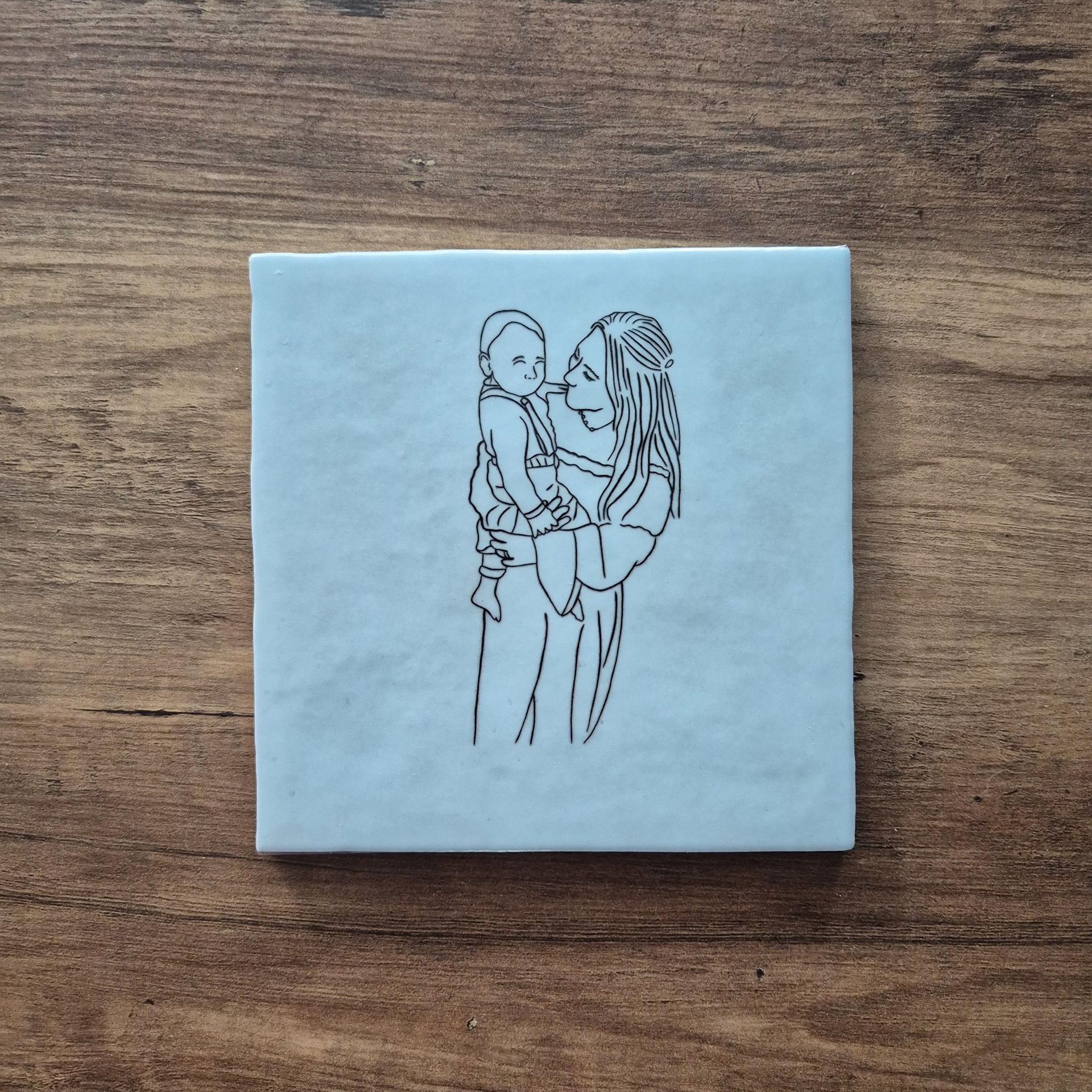 Tegeltje lijntekening