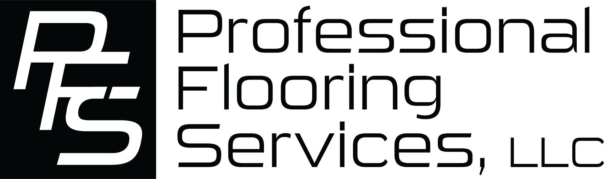 Logo for Professional Flooring Services, LLC: white