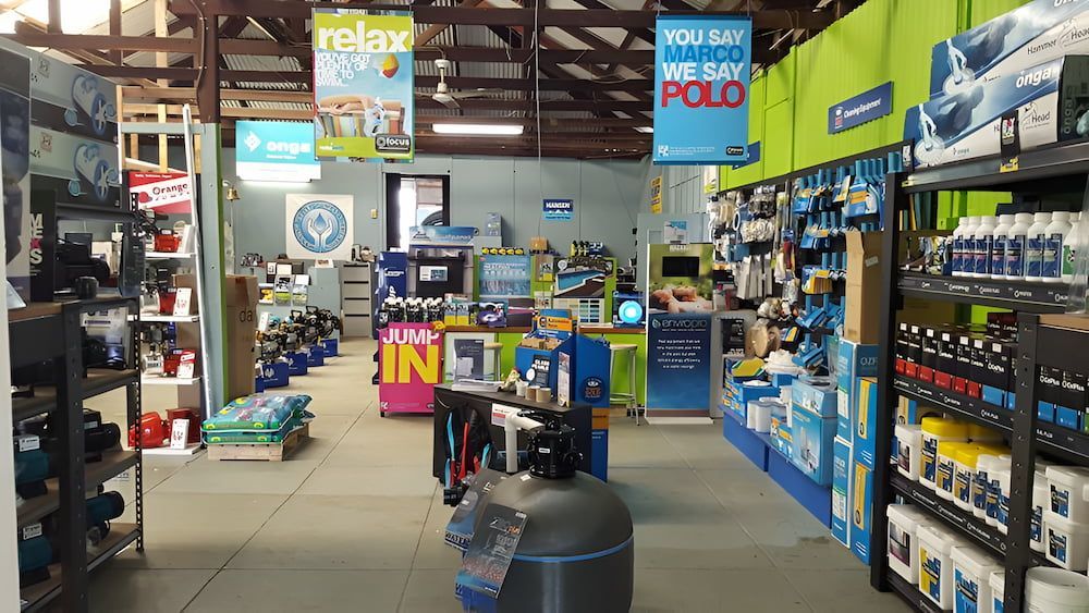 A Store Filled With Lots Of Pool Products — Manning Valley Pumps And Irrigation In Forster, NSW