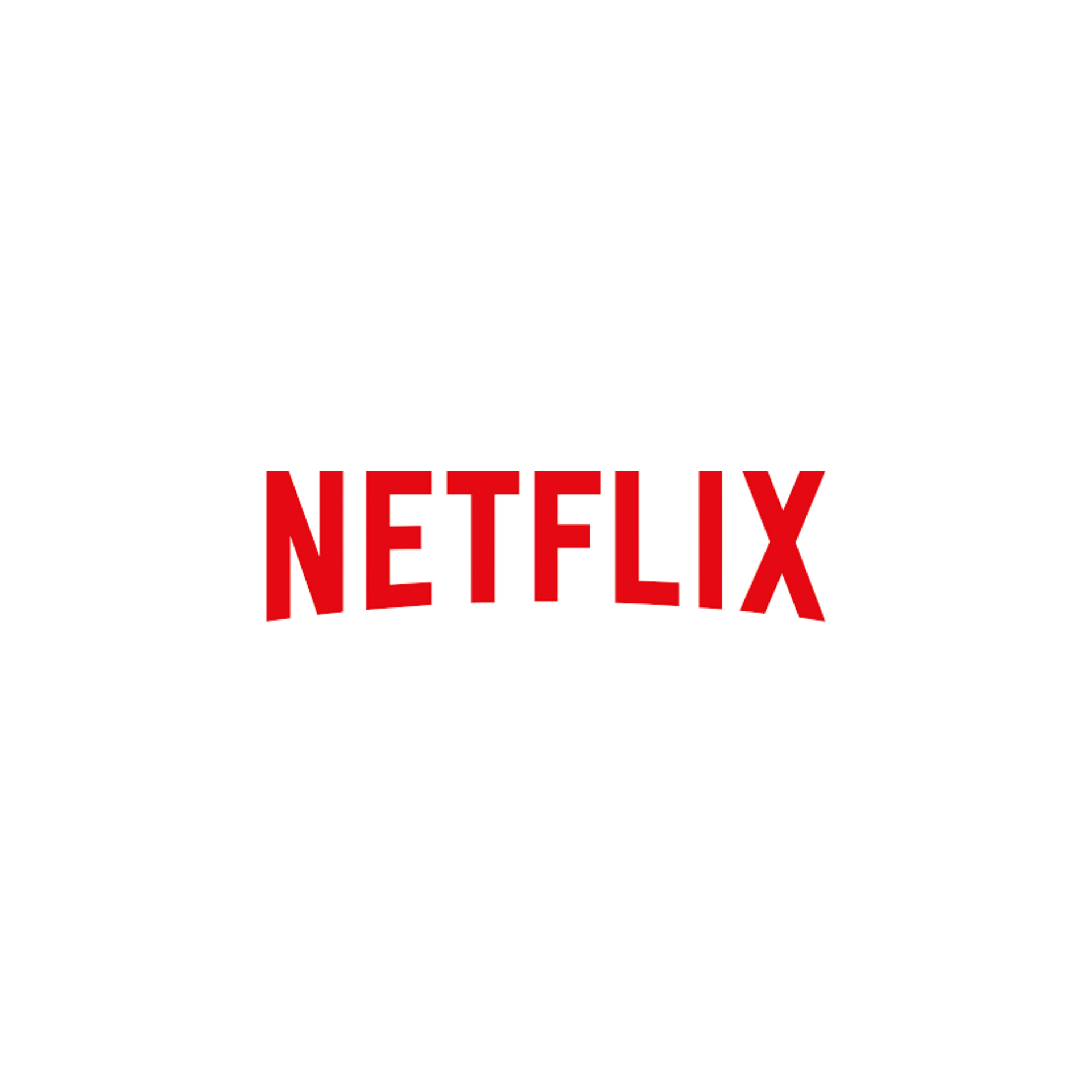 Logotipo de Netflix en texto rojo sobre fondo blanco.