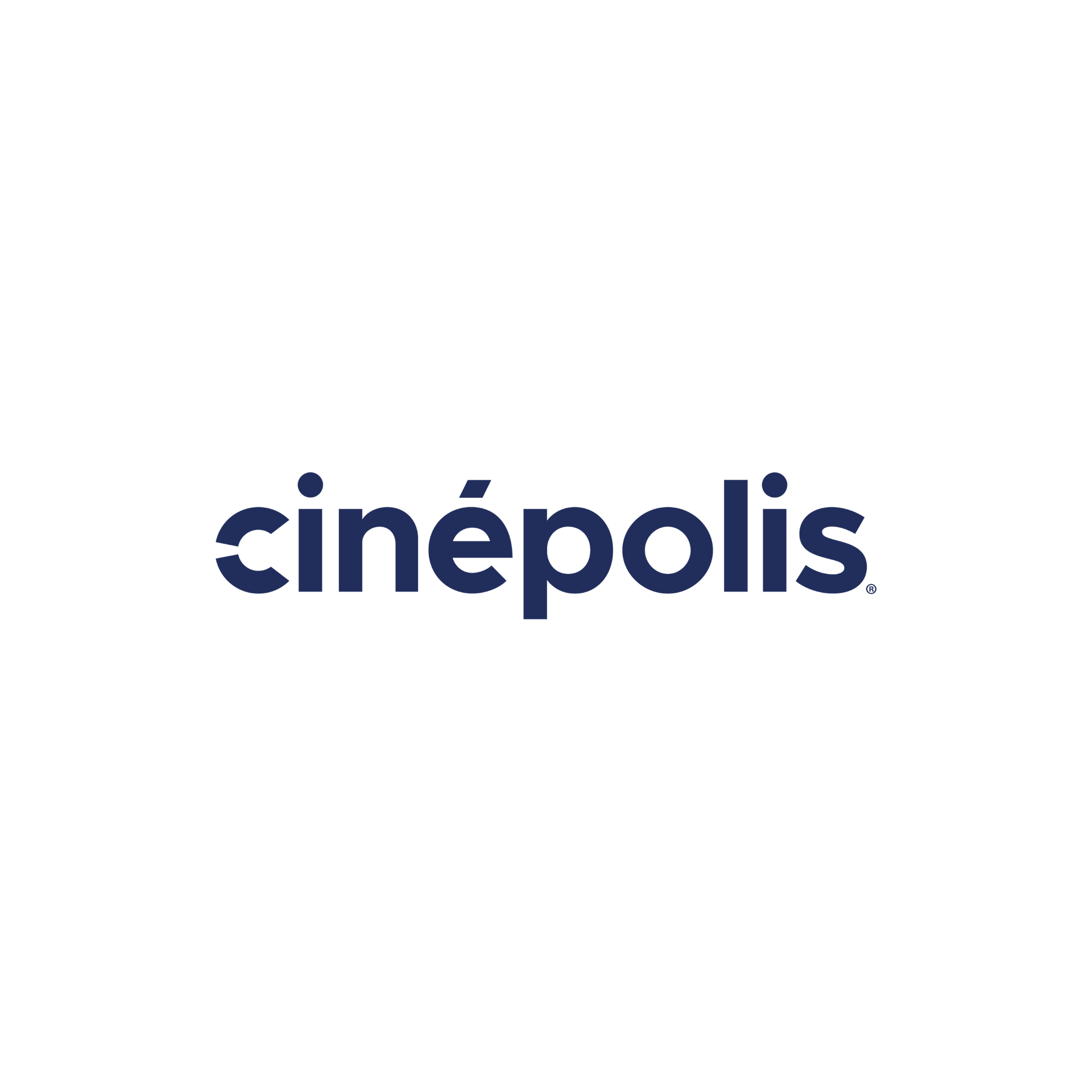 Logotipo de Cinemapolis en azul oscuro sobre fondo blanco.