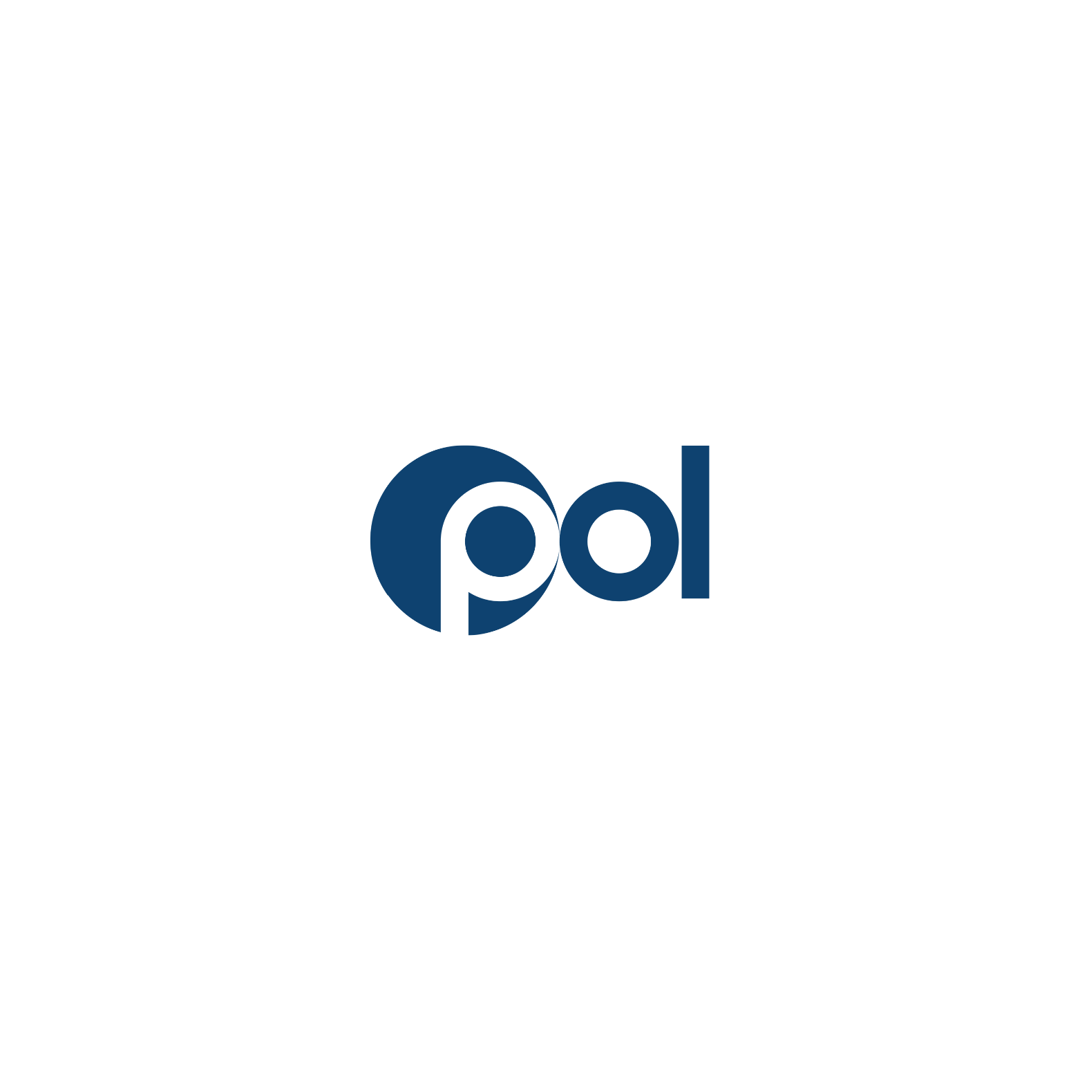 Logotipo: Círculo azul con una pequeña