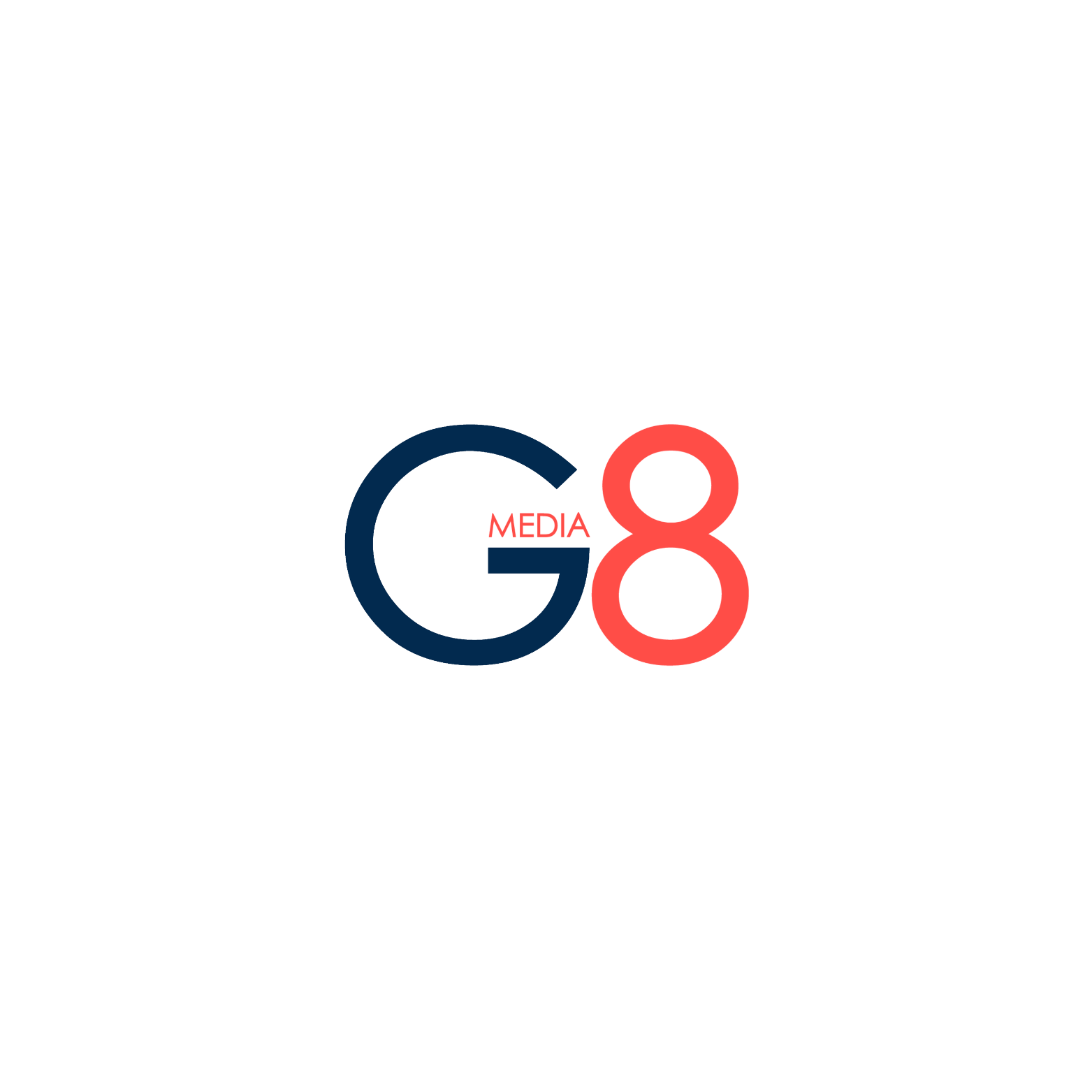 Logotipo de G8 Media. Una