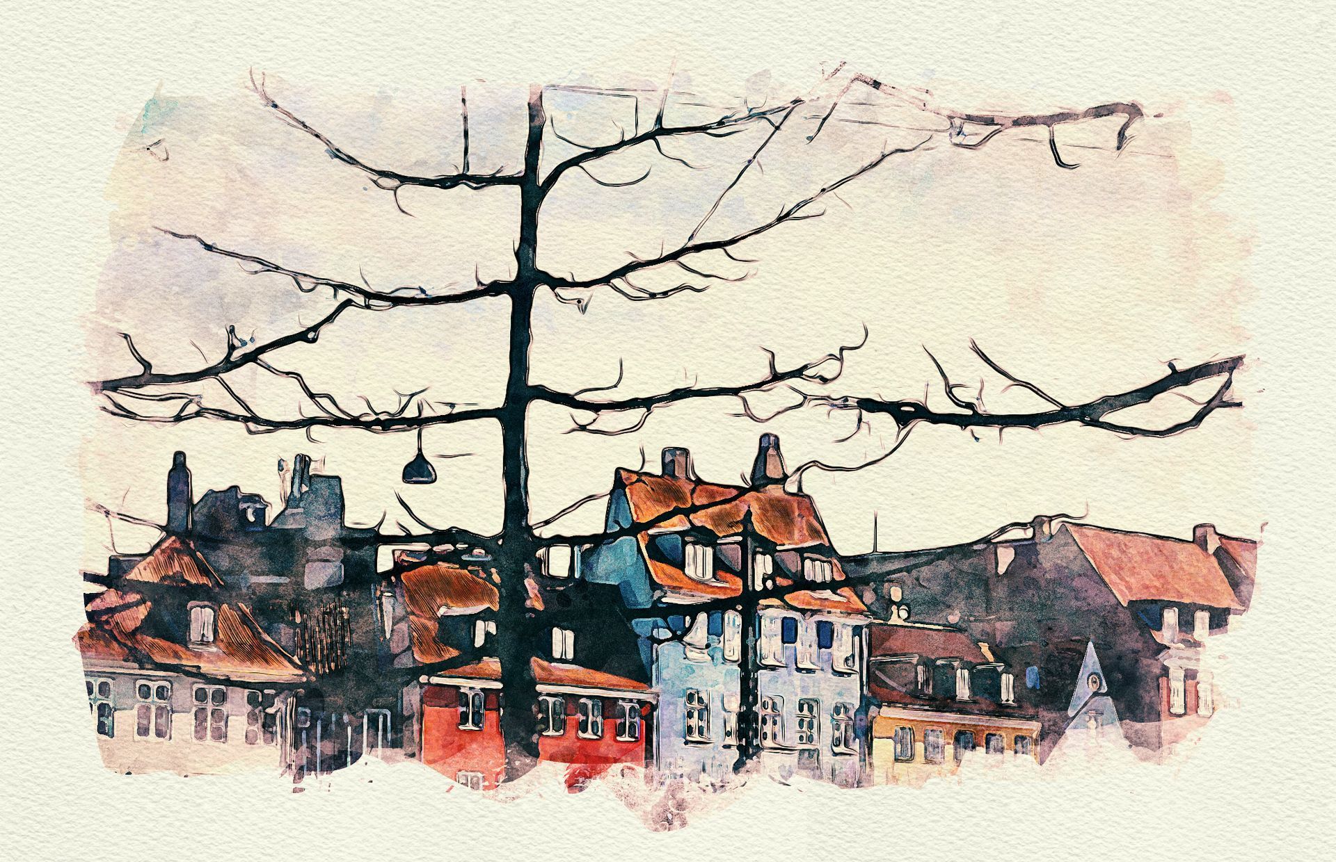 Aquarel van een foto 2
