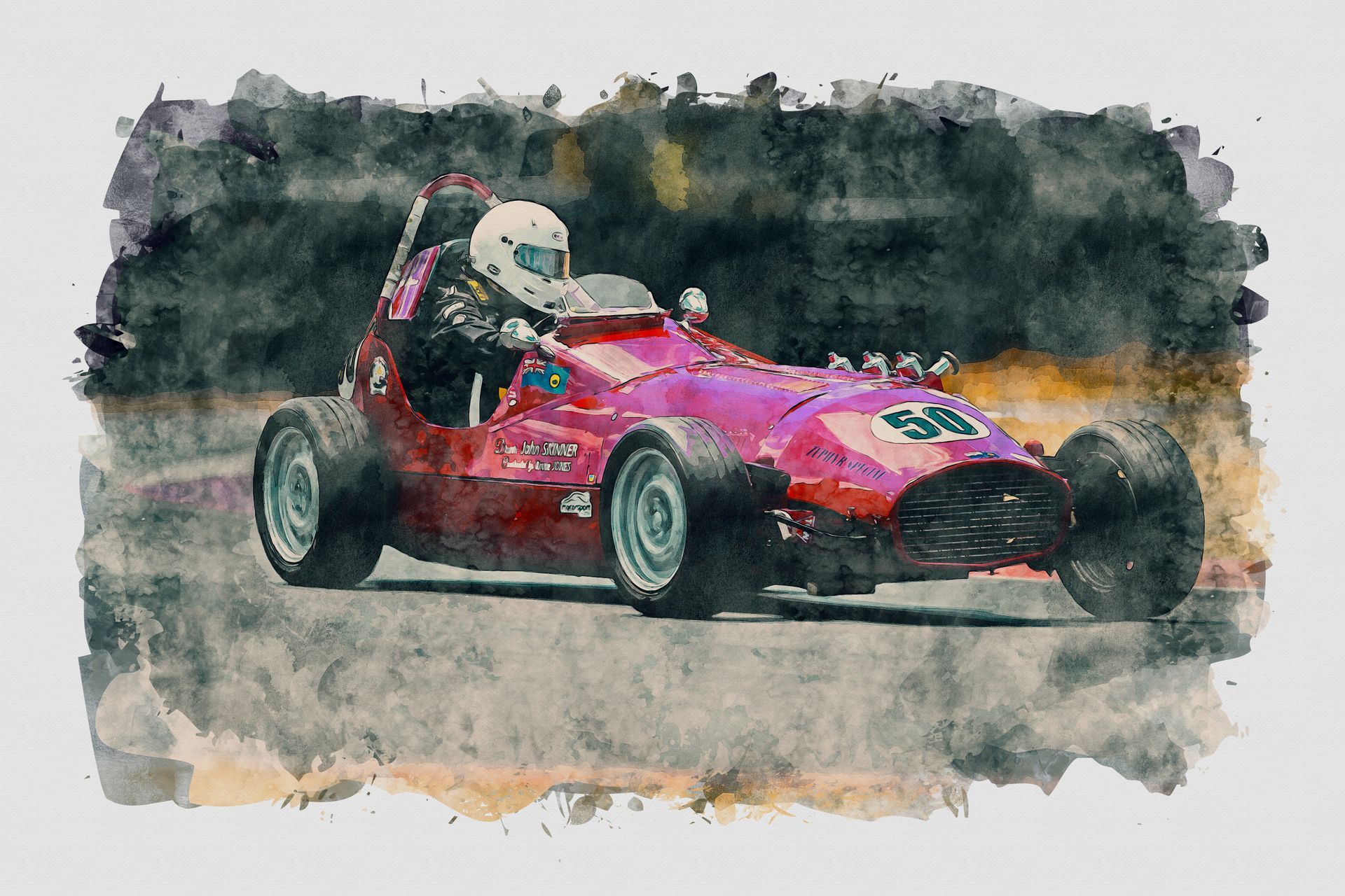 Aquarel van een foto