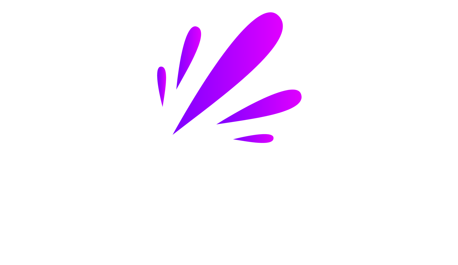 Fialové abstraktní logo nebo tvar prasknutí na bílém pozadí