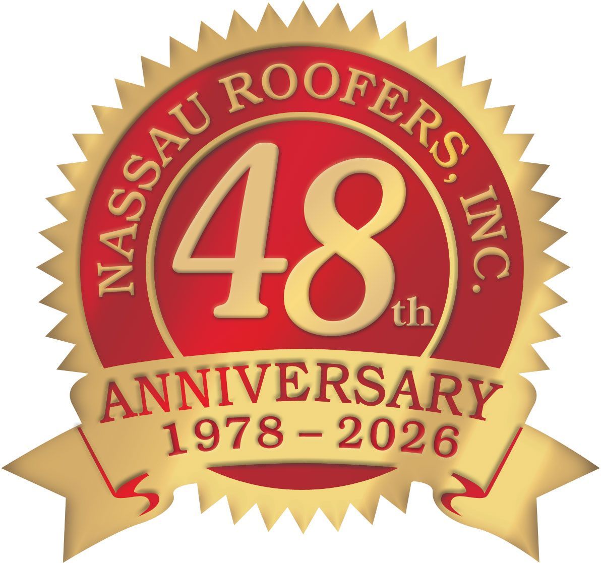 48th Anniversary Seal - East Meadow, NY - Nassau Roofers