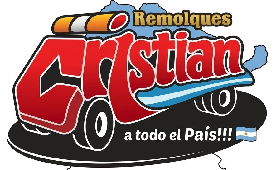 Logo de Remolques Cristian sobre fondo blanco, con alto contraste y estilo profesional.