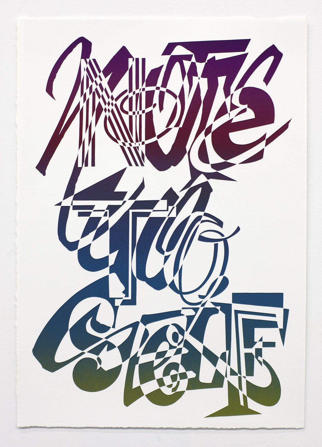 jurne graffiti artist hand cut paper collage spraypaint Note to self the seventh letter los angeles