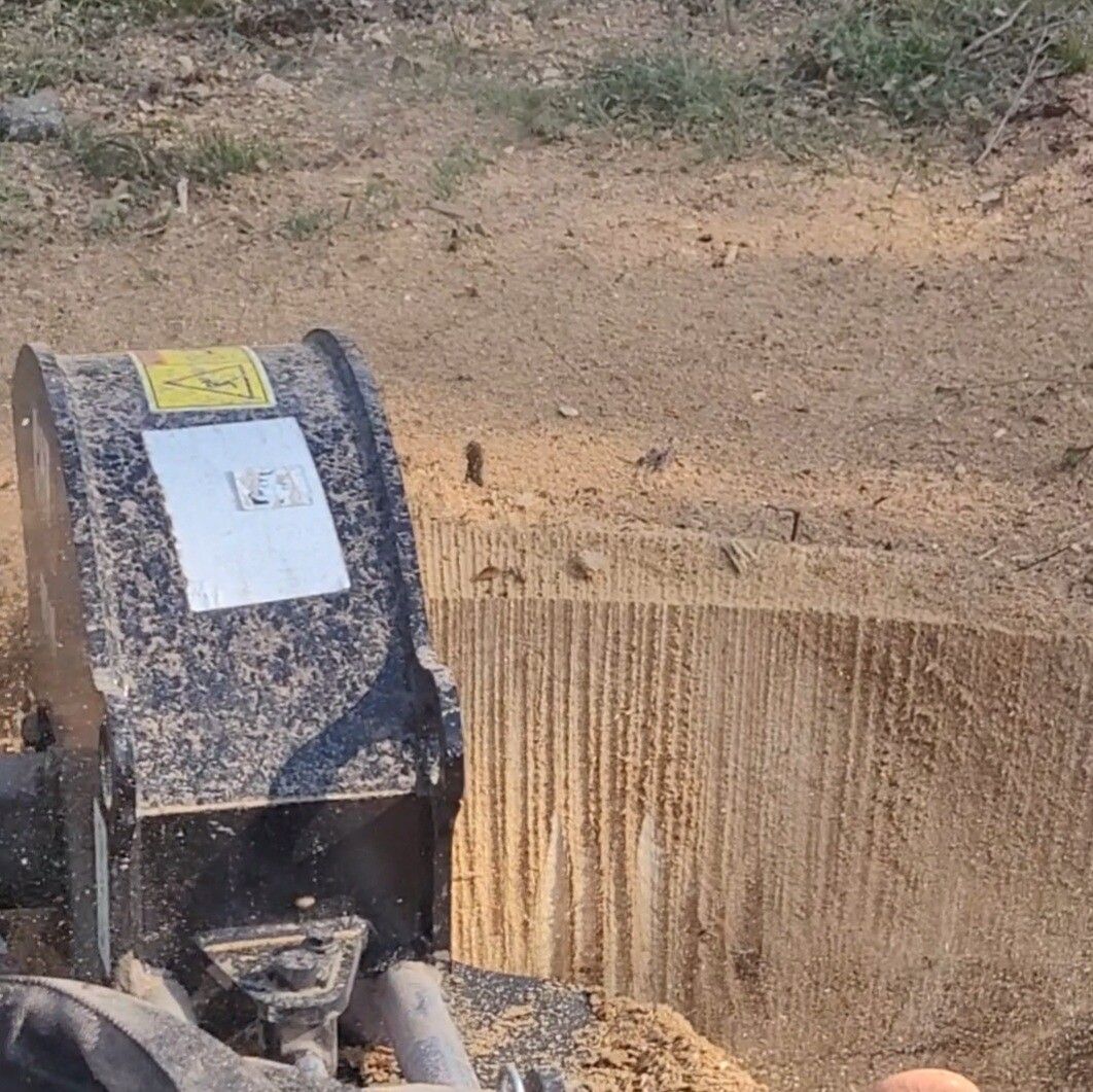 Excavator bucket cutting into dry dirt in an outdoor construction site