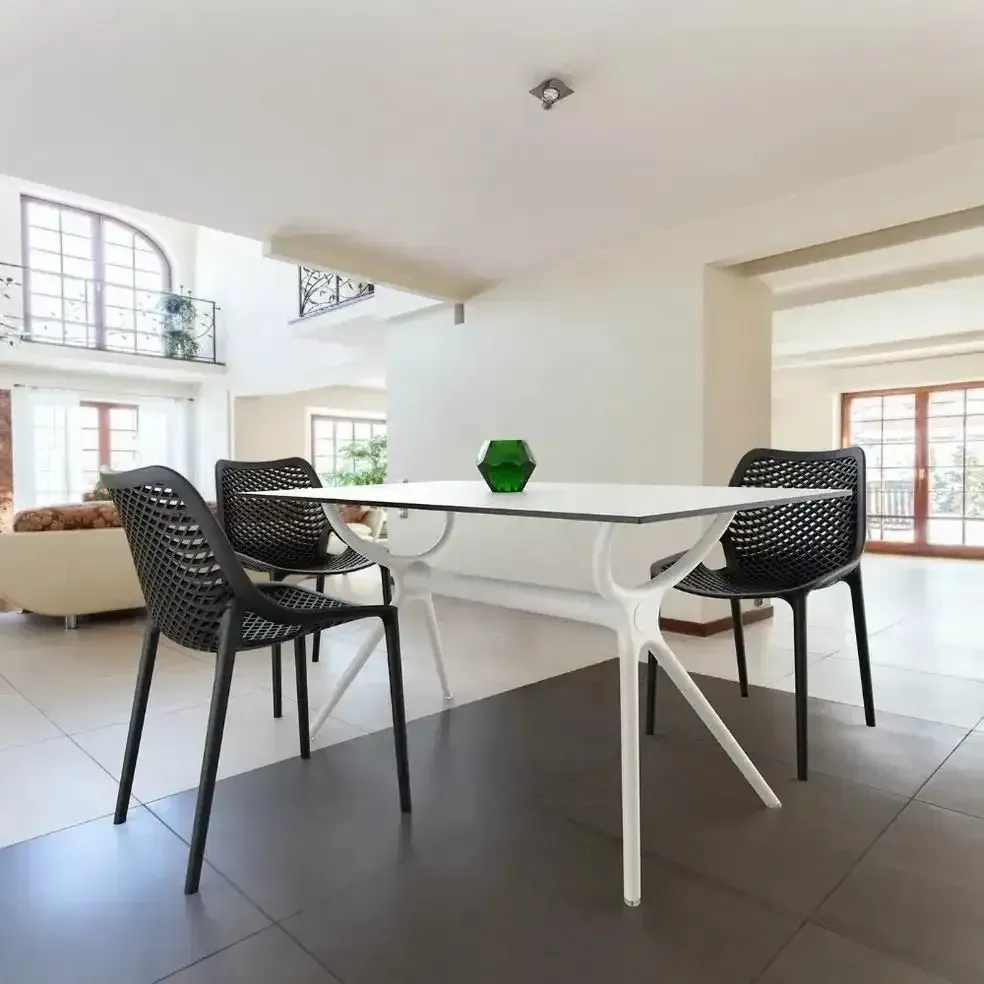 Modern Dining Room With a White Table — Creative Commercial Furniture in Townsville, QLD