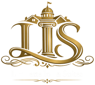 Gold logo with stylized 