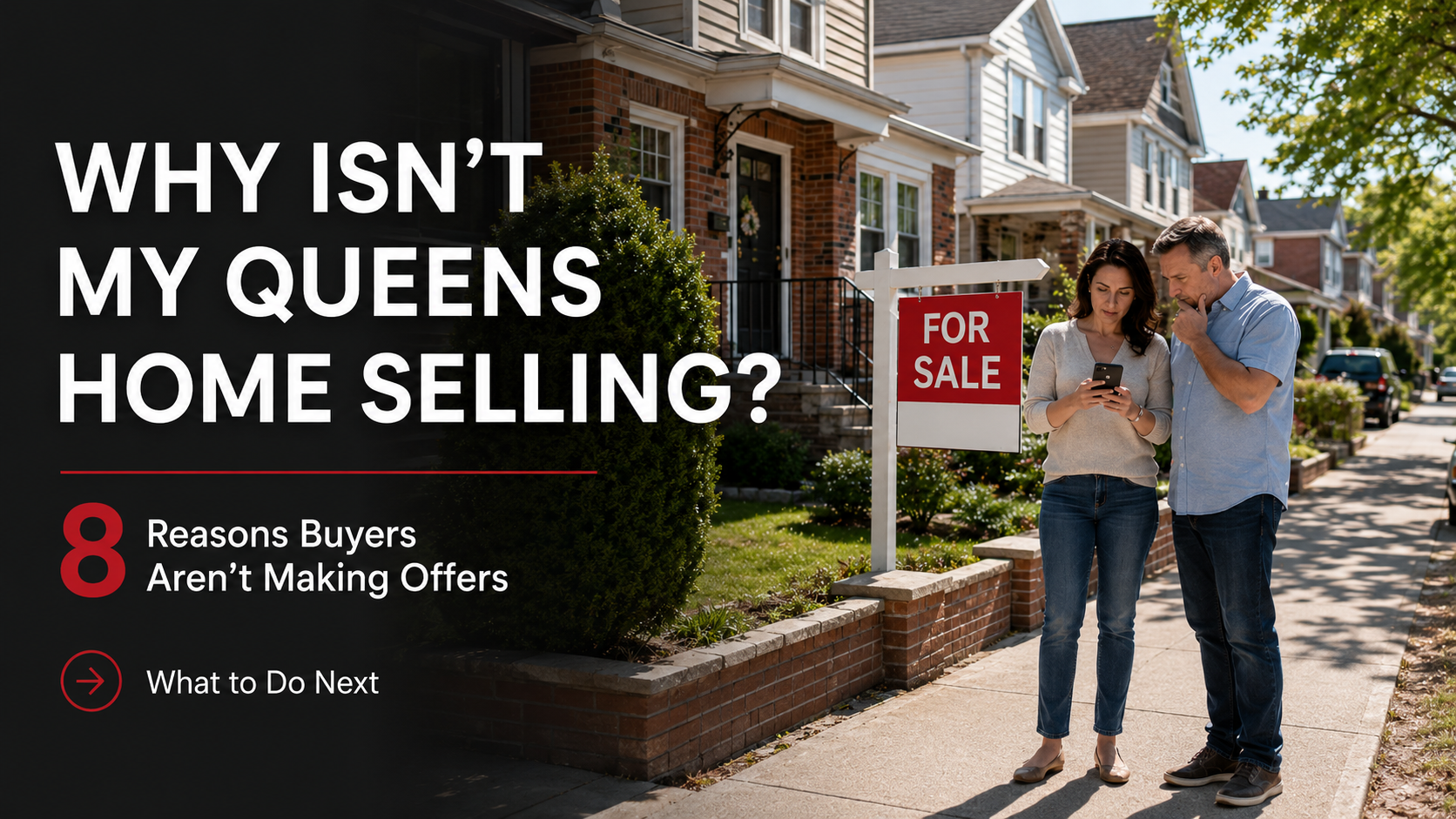 Queens homeowner reviewing why their house is not selling and how to attract more buyer offers