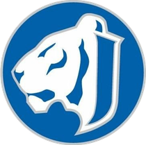 Blue circular logo with a white lion head and a stylized white “J” on the right