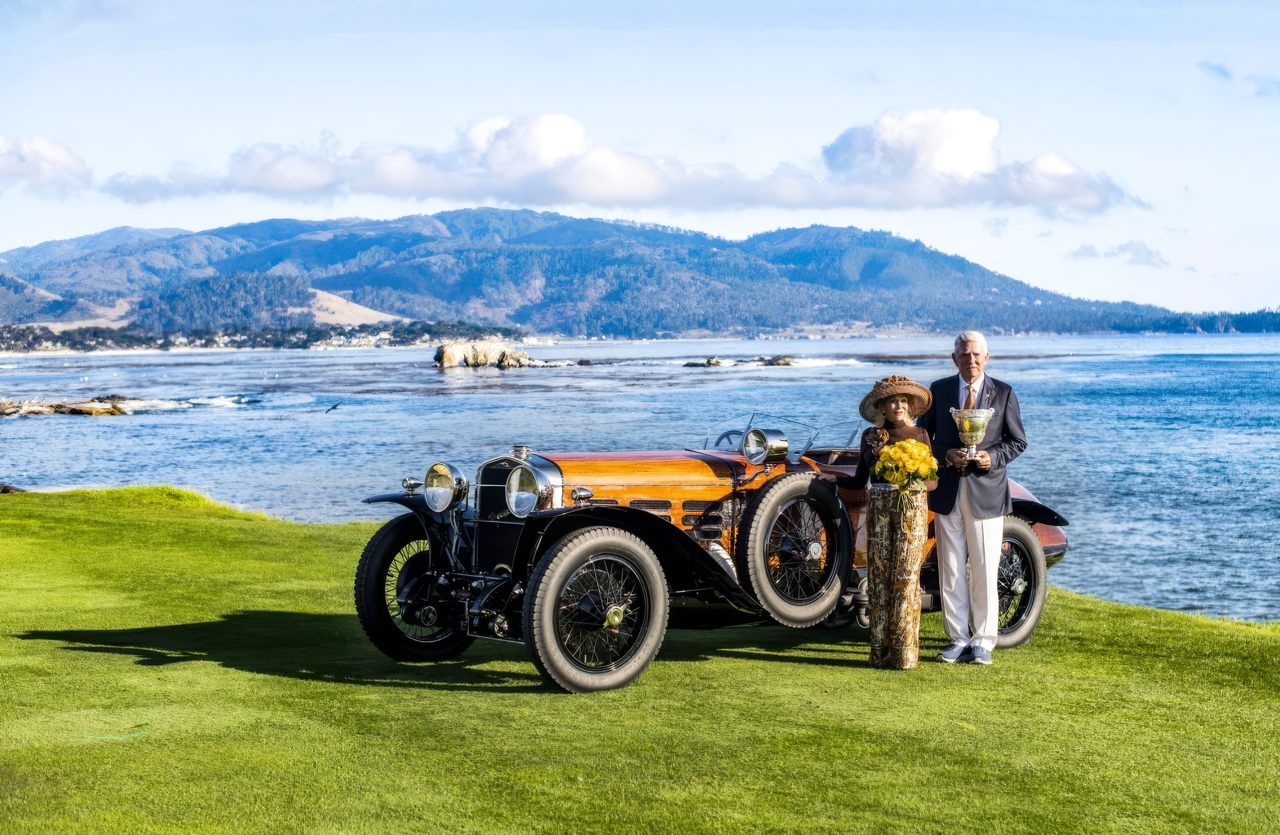 Lee & Penny Anderson’s 1924 Hispano-Suiza H6C dazzles at Pebble Beach, earning a second Best of Show