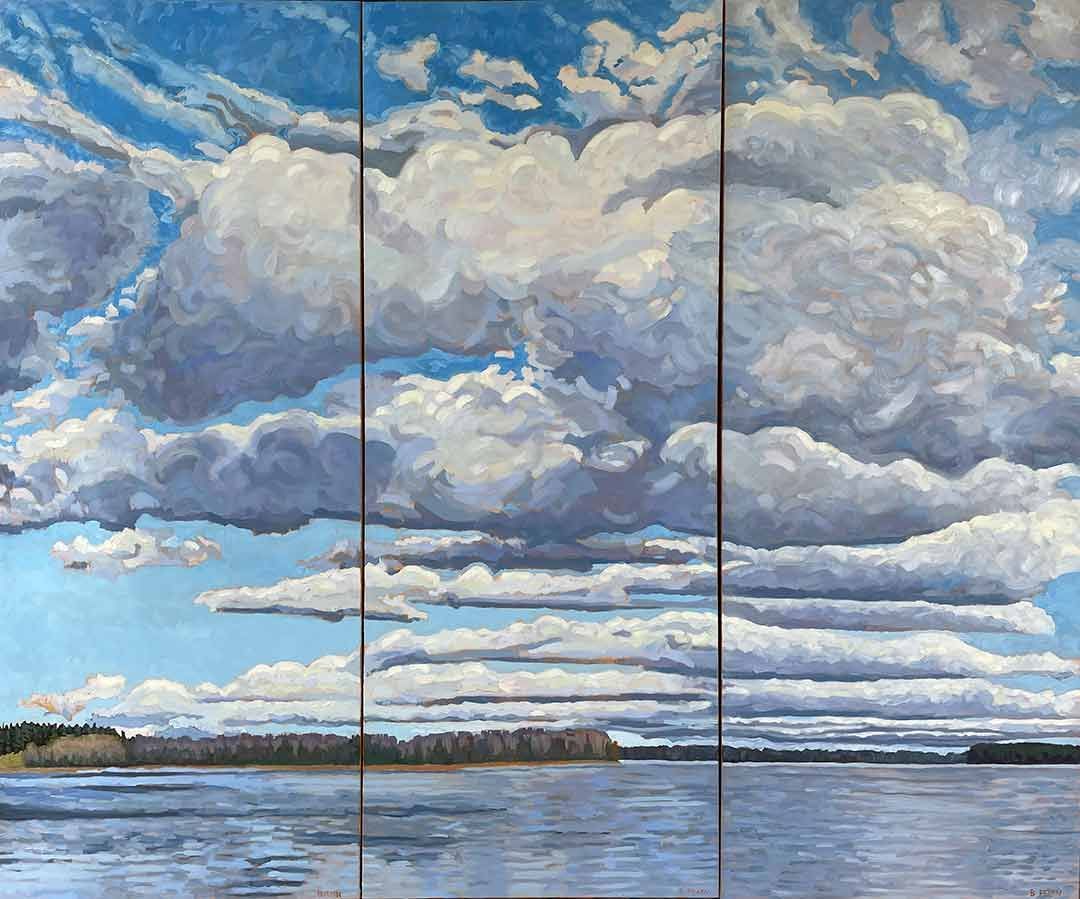 cloud manifestations large oil painting.