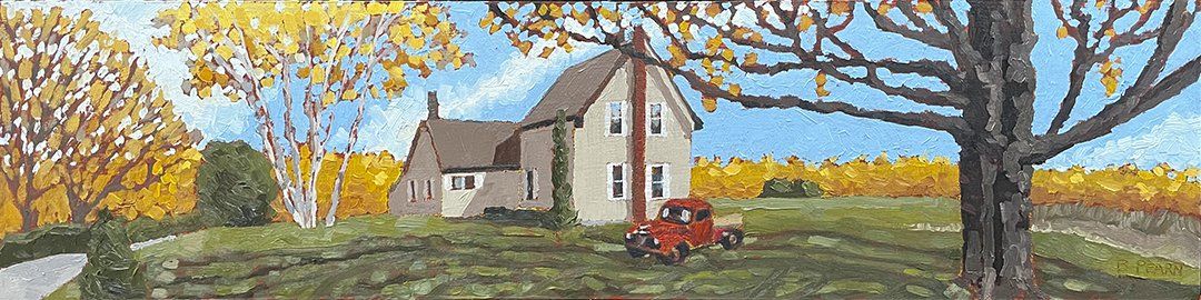 Red truck painting