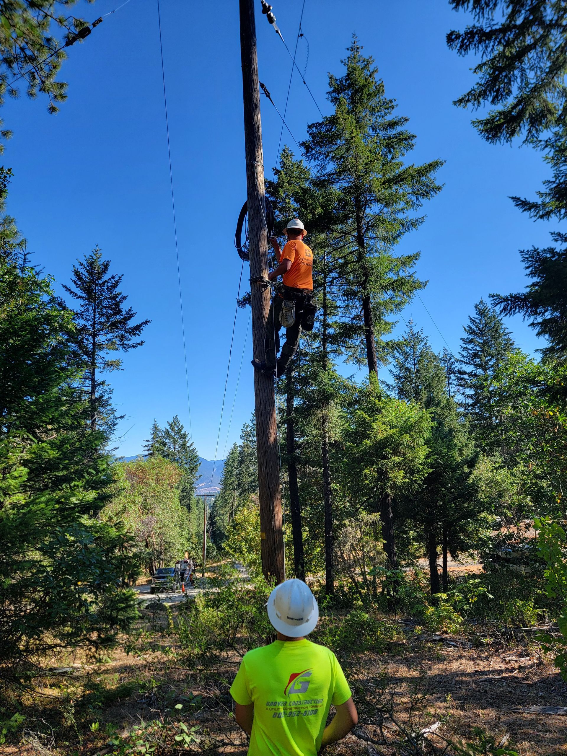Manning Cable Services deploying new telecommunications technology in a suburban Maine area.