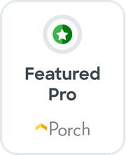 A picture of a featured pro porch badge. A picture of a featured pro porch badge.