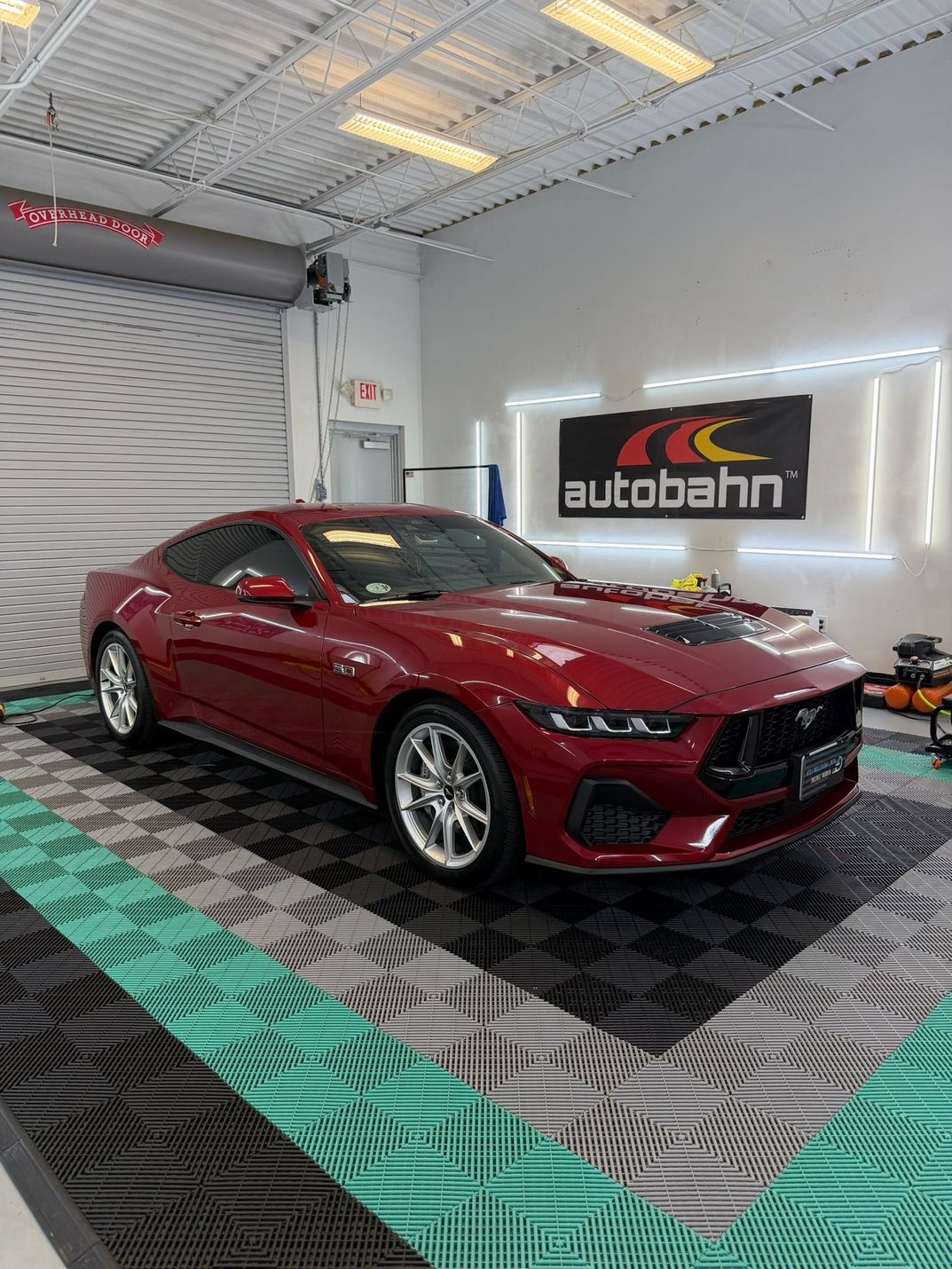 Red Ford Mustang after ceramic coating at GT Tinting
