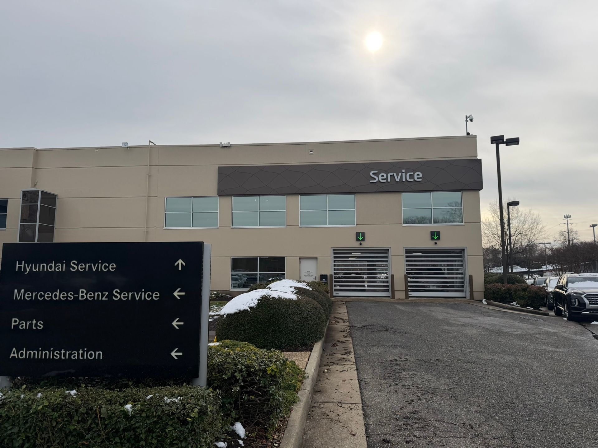 Commercial window tinting at Mercedes-Benz of Hampton service center
