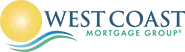 The logo for west coast mortgage group shows a sun and waves.