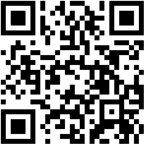 QR code: a square pattern of black and white modules.