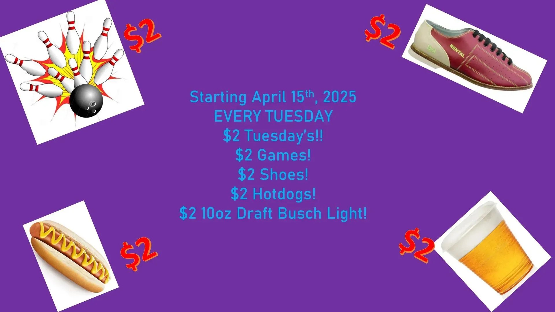 Bowling alley flyer: