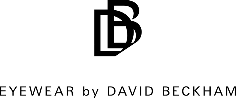 Eyewear by David Beckham logo in black text on white background