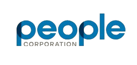 People Corporation logo in blue with gray text on a white background