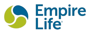 Empire Life logo with blue and green circular emblem and blue text on white background