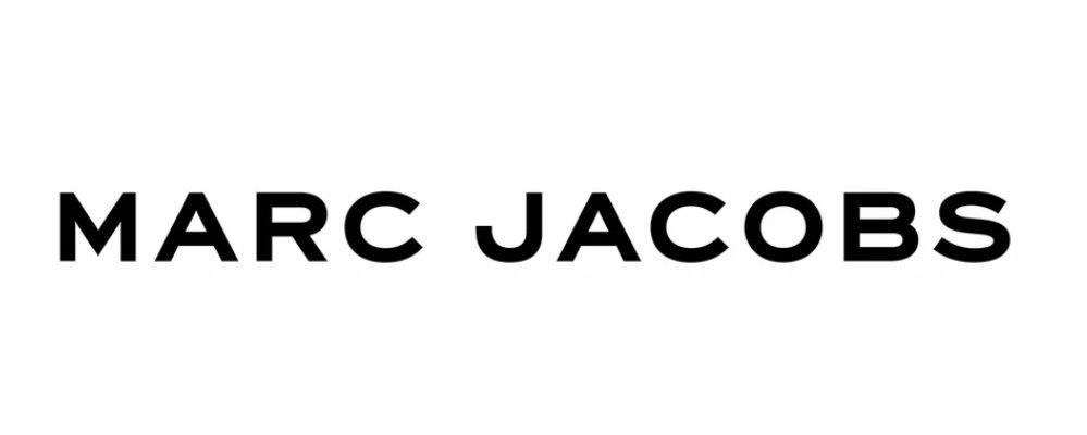 Black Marc Jacobs logo text on a white background