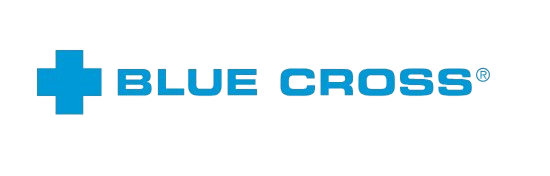 Blue Cross logo with blue cross icon and text on white background