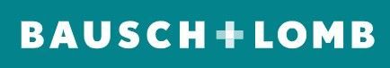 Bausch + Lomb logo in white on a teal background