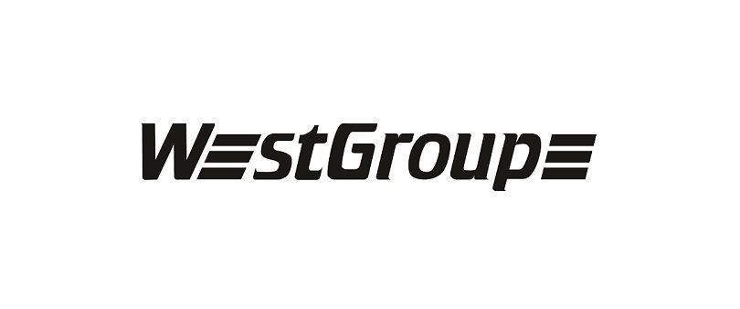 WestGroup logo in black italic text on a white background