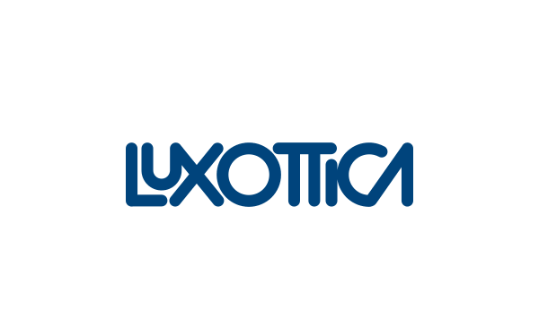 Luxottica blue logo on a white background