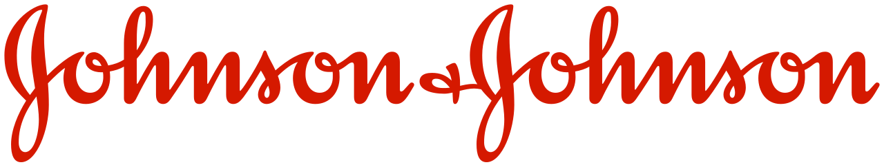 Johnson & Johnson red script logo on a white background
