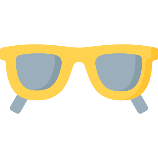 Yellow sunglasses with gray lenses