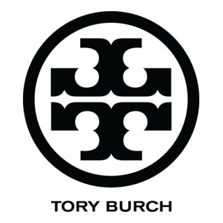 Tory Burch logo in black with circular emblem and brand name below