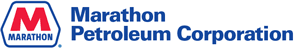 Marathon Petroleum Corporation logo with red-and-blue “M” icon and blue company name text