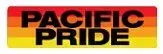 PACIFIC PRIDE logo in bold black text on a red-to-yellow gradient background