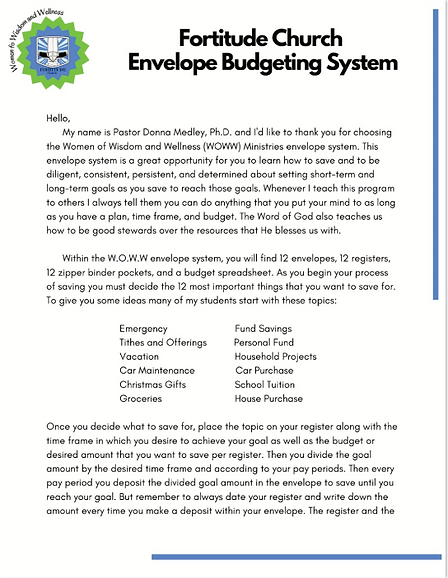 Envelope Budgeting System